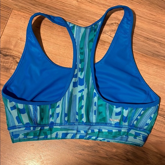 Adidas Vibrant Blue and Green Sports Bra - Picture 2 of 3
